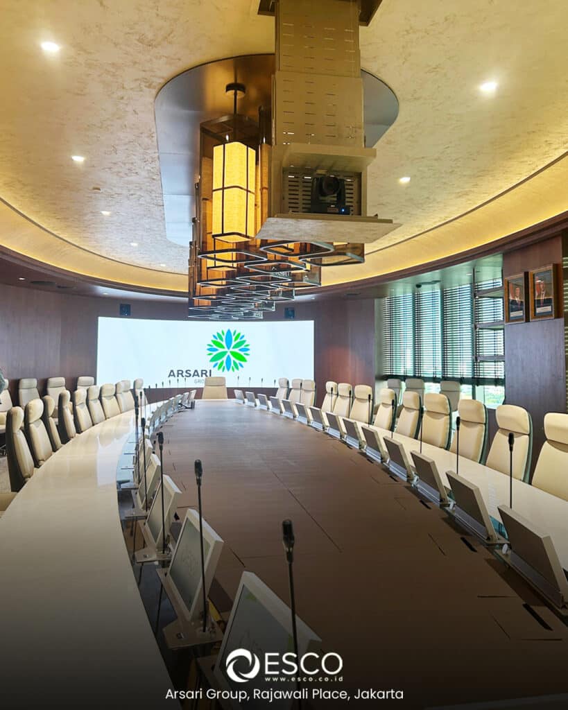 Meeting room audio visual system integration by ESCO Indonesia