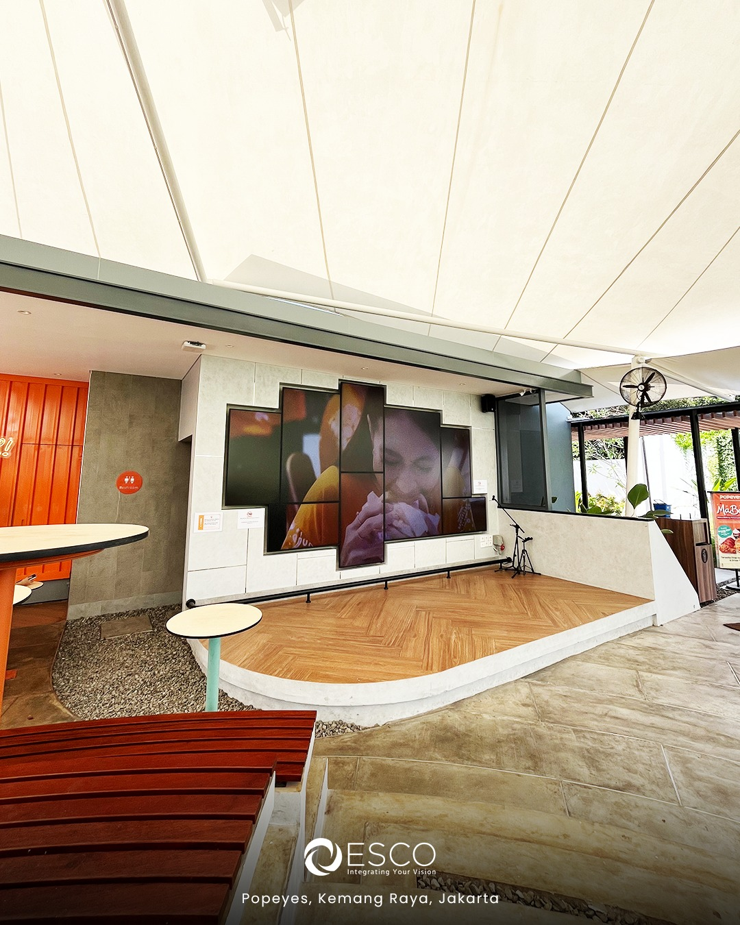 Videotron and LED Wall Systems popeyes kemang raya jakarta.webp